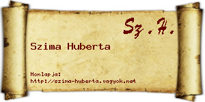 Szima Huberta névjegykártya